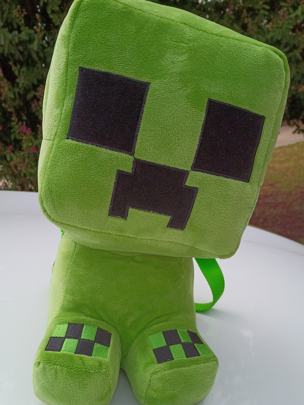 Plush Creeper Kids Backpack - Green